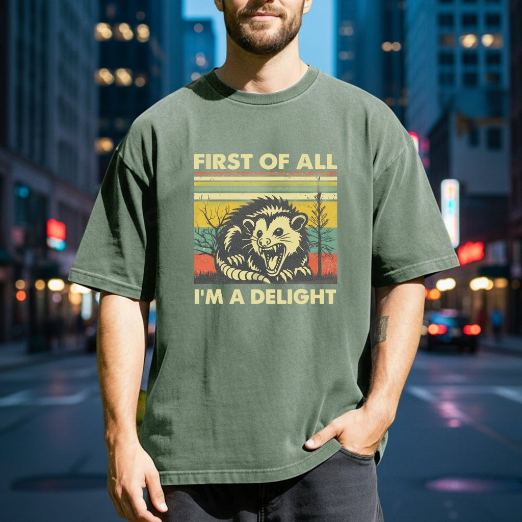 First of All I’m a Delight T-Shirt – Funny Opossum Tee – product image 4