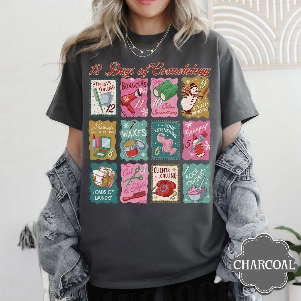 12 Days of Cosmetology Sweatshirt – Hairstylist Christmas product image 2