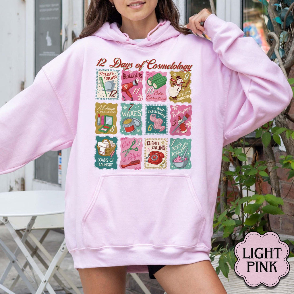 12 Days of Cosmetology Sweatshirt – Hairstylist Christmas product image 5