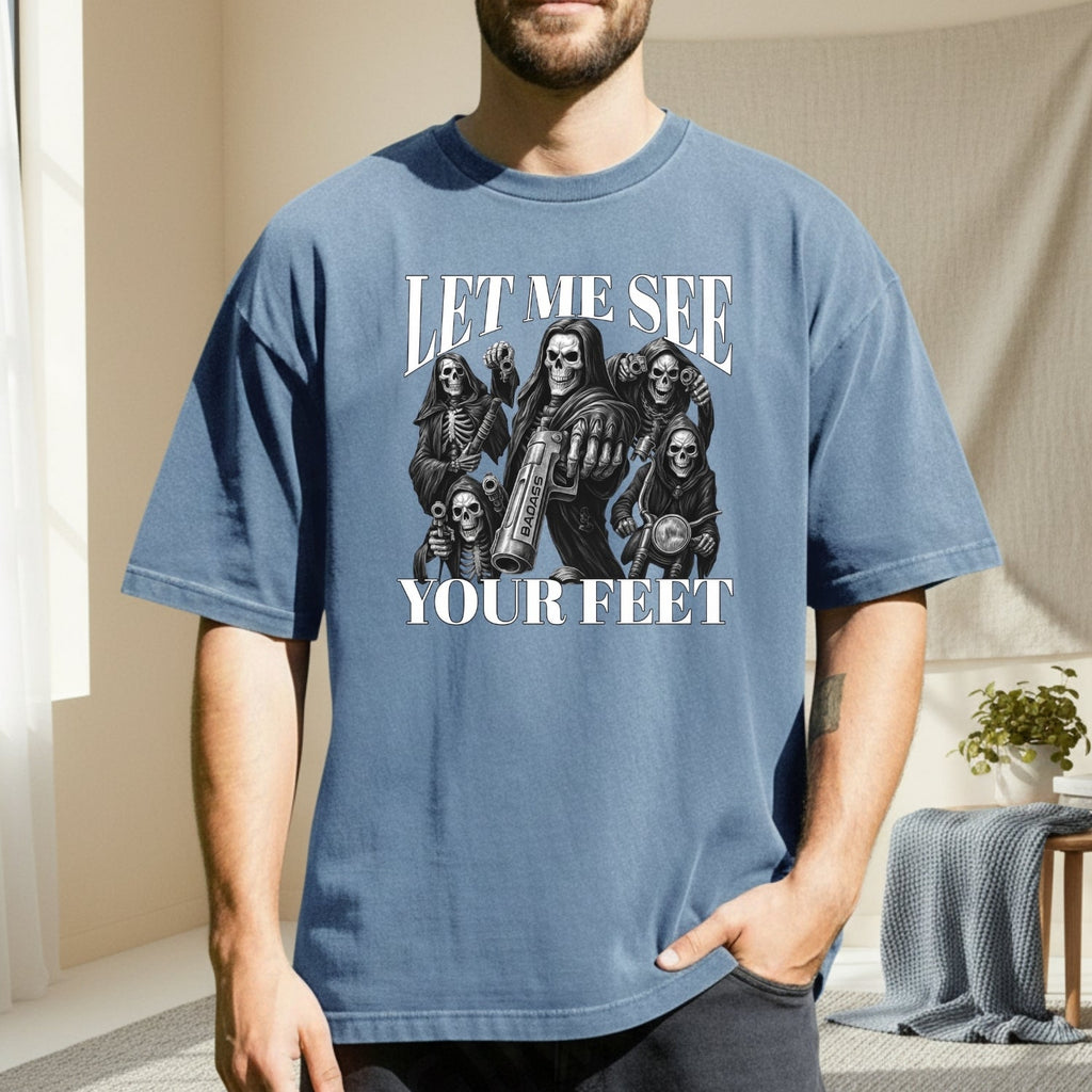 Let Me See Your Feet T-Shirt – Funny Awkward Meme Tee – product image 4