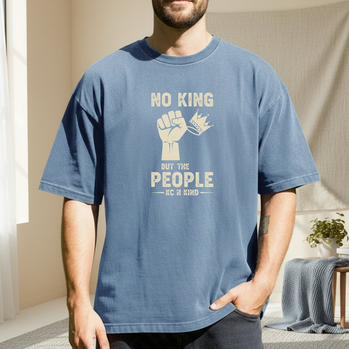 No King But The People Unisex Protest T-Shirt – Freedom and product image 4