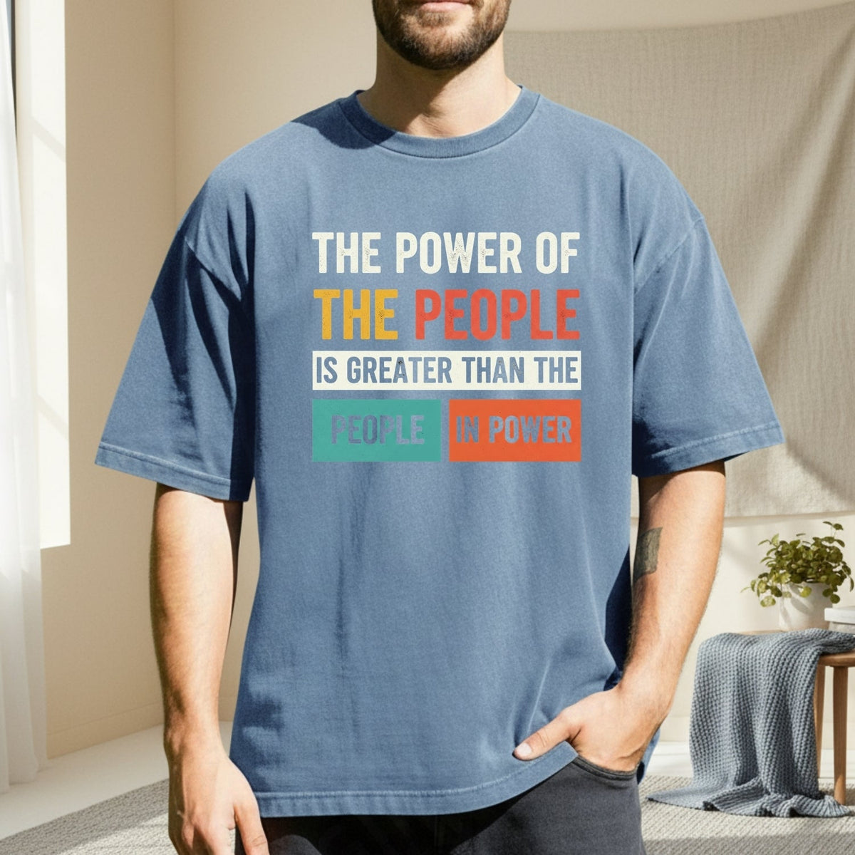The Power of People T-Shirt – Retro Comfort Graphic Tee – product image 5