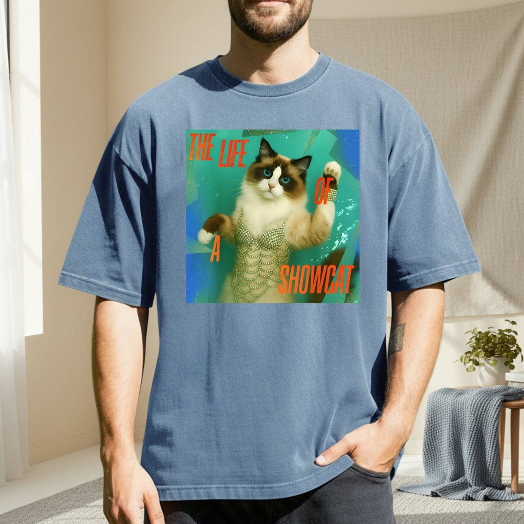 The Life of a Showcat Shirt – Funny Cat Lover Graphic Tee product image 5