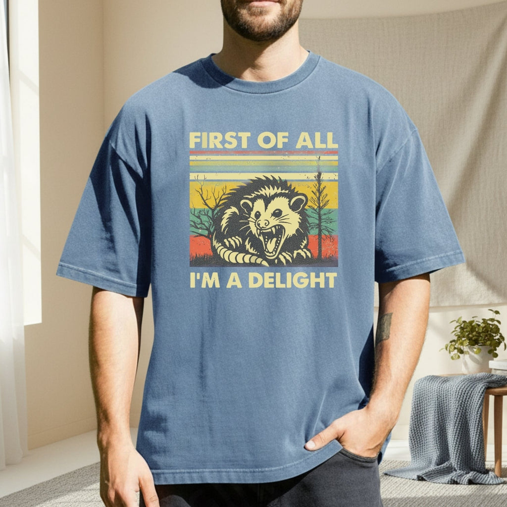 First of All I’m a Delight T-Shirt – Funny Opossum Tee – product image 5