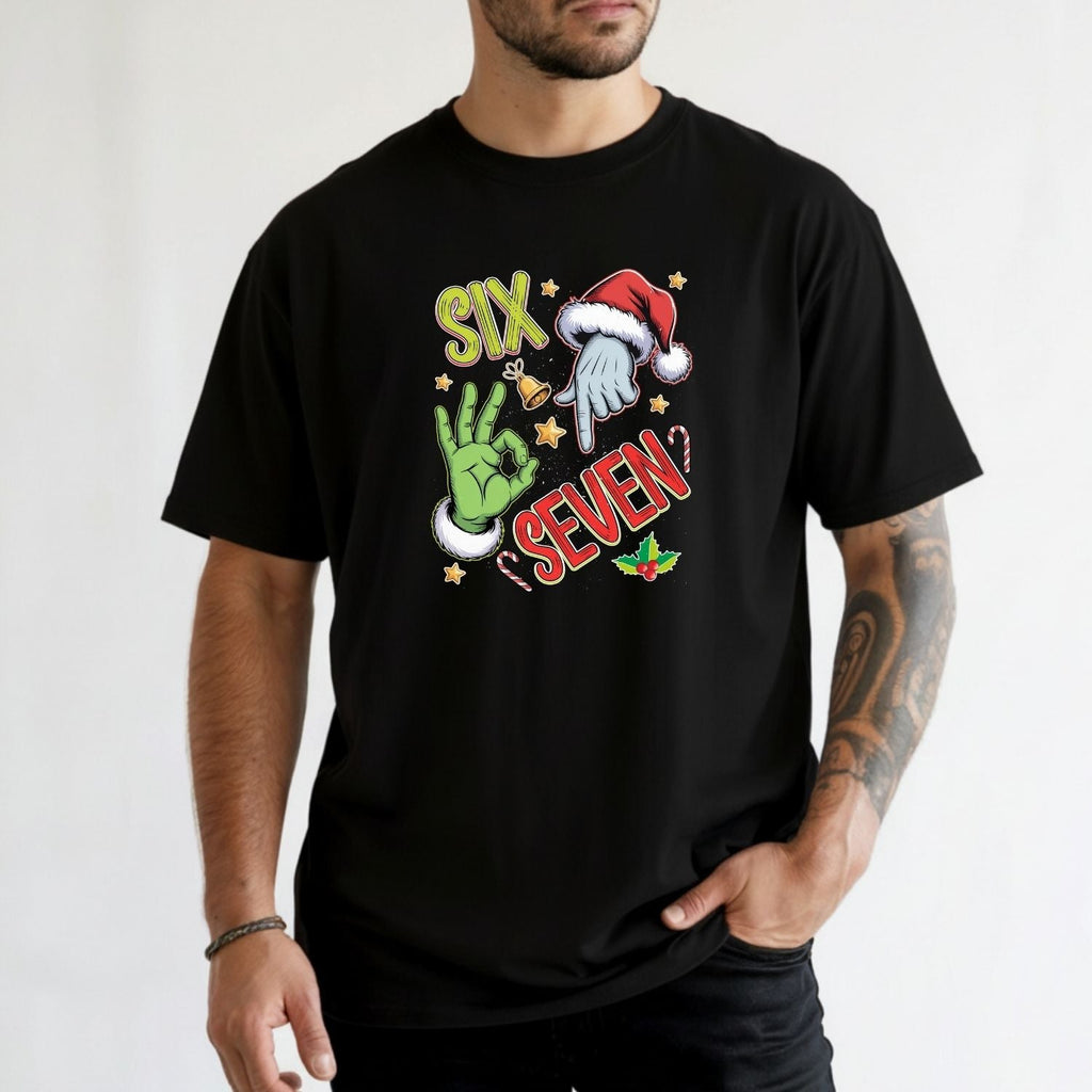 6 7 Christmas T-Shirt – Funny Santa Meme Holiday Tee product image 5