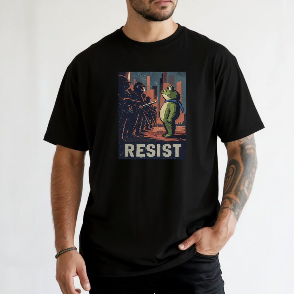 Resist Portland Frog Shirt – Funny Rebel Graphic Tee – No product image 4