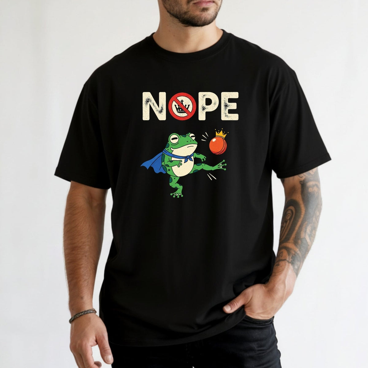 Portland Frog NOPE Meme Tee – Funny Rebellious Unisex product image 5