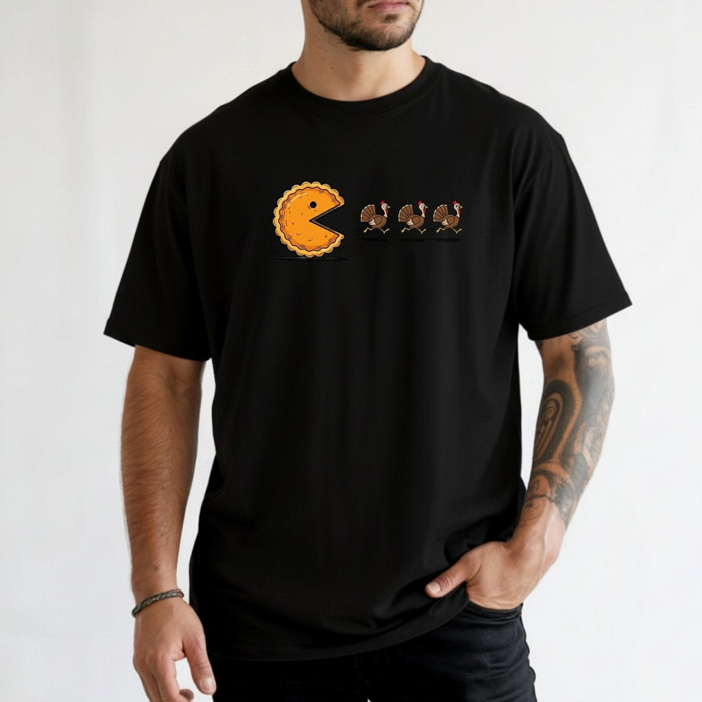 Retro Turkey Chase Shirt – Funny Thanksgiving Pumpkin Pie product image 6