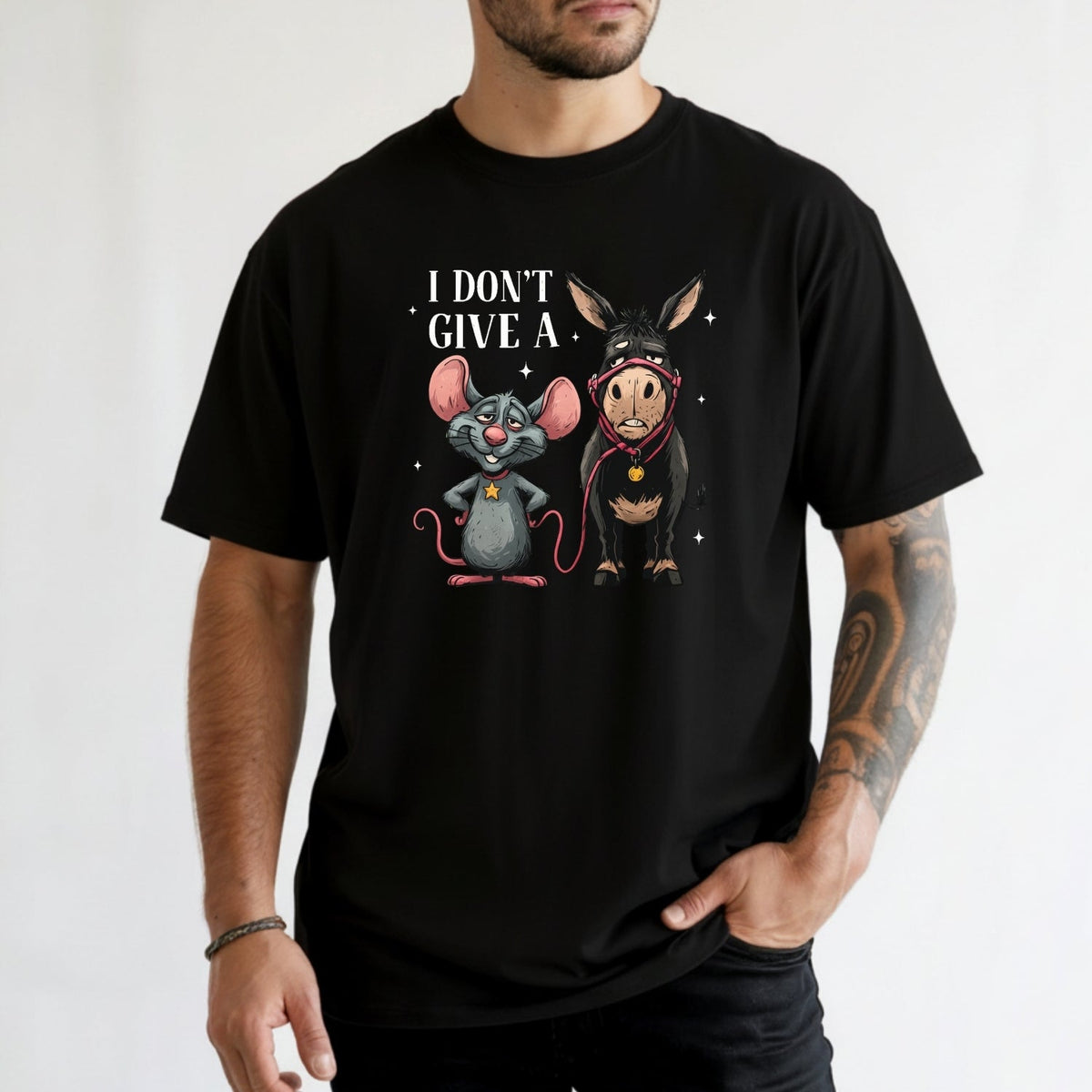 I Don’t Give a Rat’s Tail Shirt – Funny Sarcastic Donkey product image 6