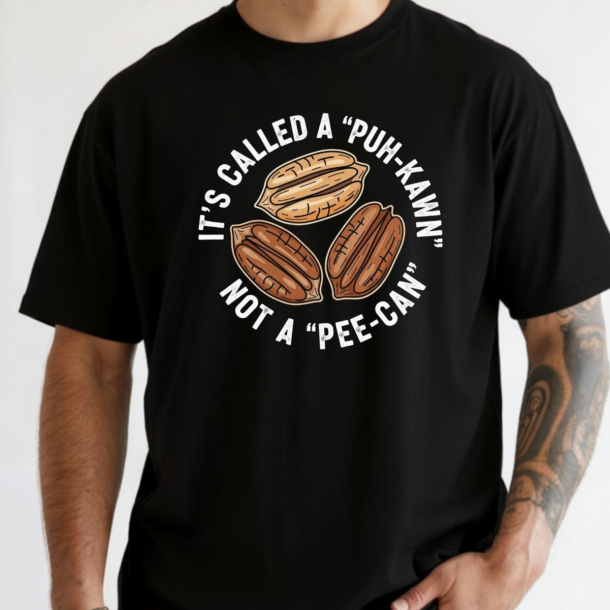 Sarcastic Pecan Pun T-Shirt - Puh-Kawn Not Pee-Can Funny product image 6