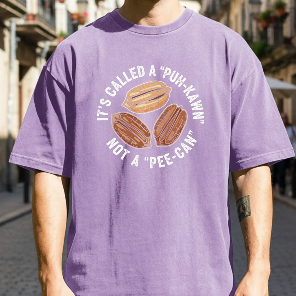 Sarcastic Pecan Pun T-Shirt - Puh-Kawn Not Pee-Can Funny product image 7