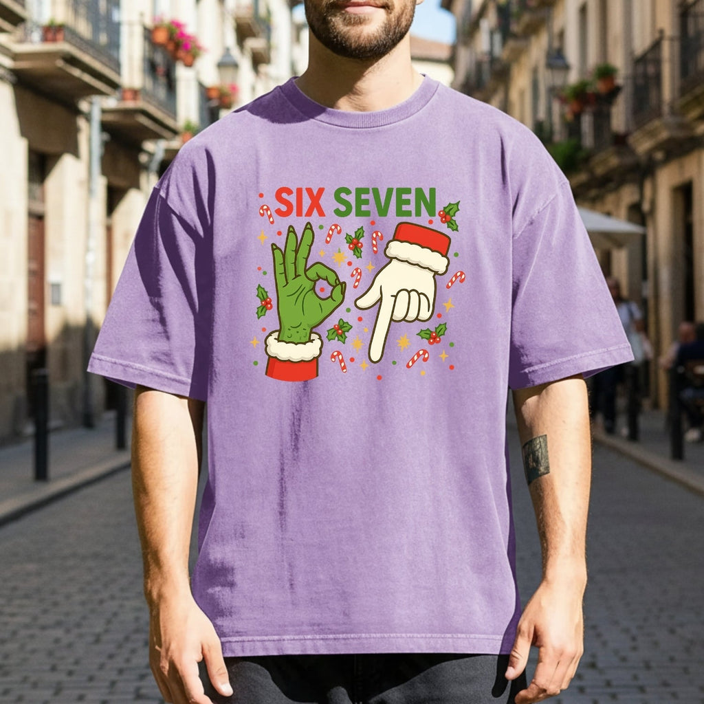 6 7 Meme Christmas Tee – Funny Santa Holiday Graphic Shirt product image 6