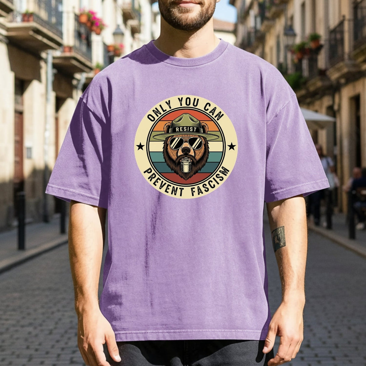 Retro Forest Ranger Bear T-Shirt – Funny Environmental product image 6
