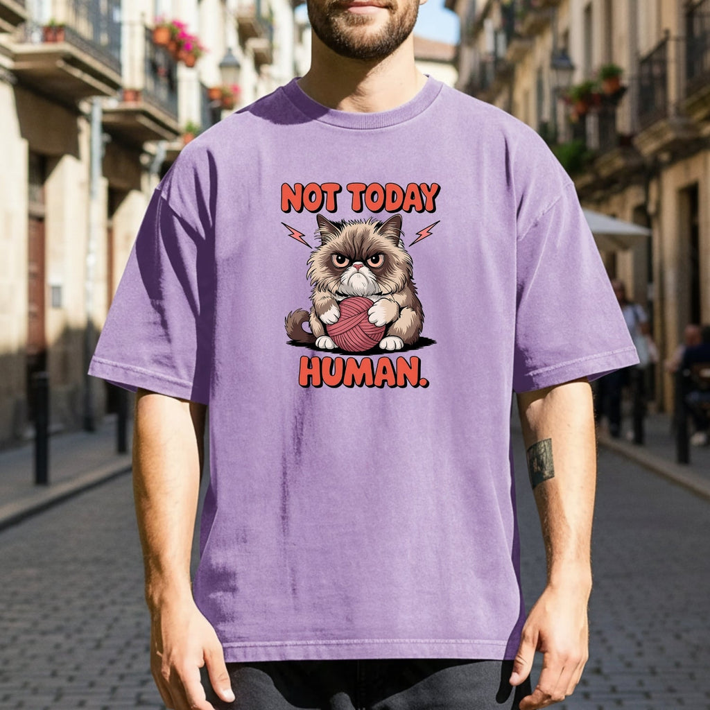 Not Today Human T-Shirt - Funny Cat Sarcastic Graphic Tee product image 2