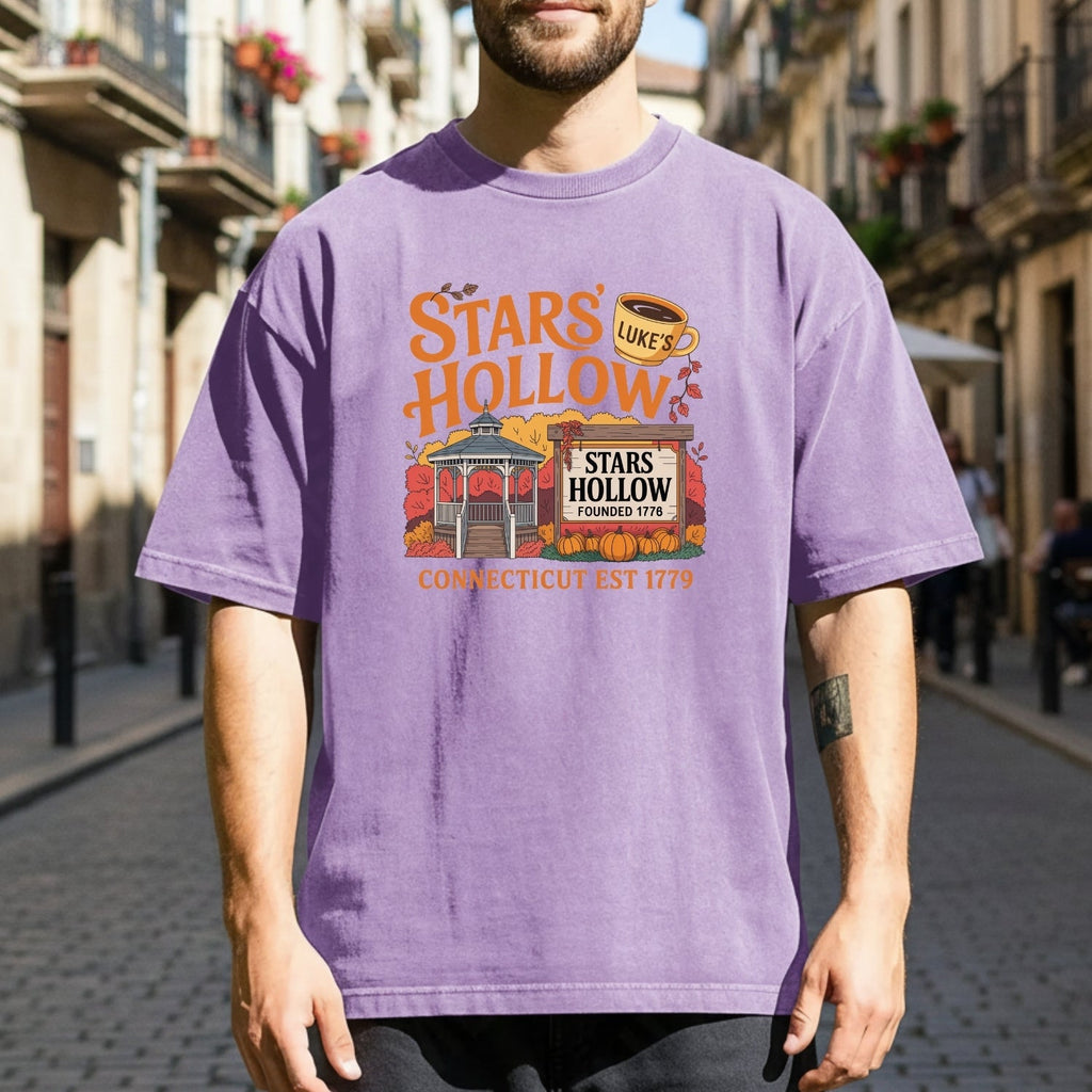Stars Hollow T-Shirt – Retro Coffee Lover Tee – Vintage product image 7