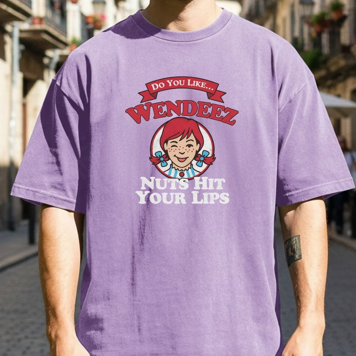 Wendeez Nuts Hit Your Lips Funny Retro Meme Shirt – Cheeky product image 7