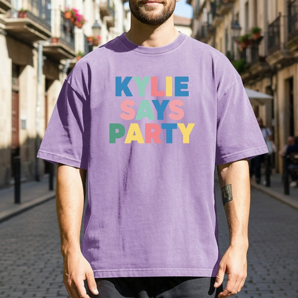 Kylie Says Party Shirt – Retro Disco Pop-Inspired Graphic product image 4