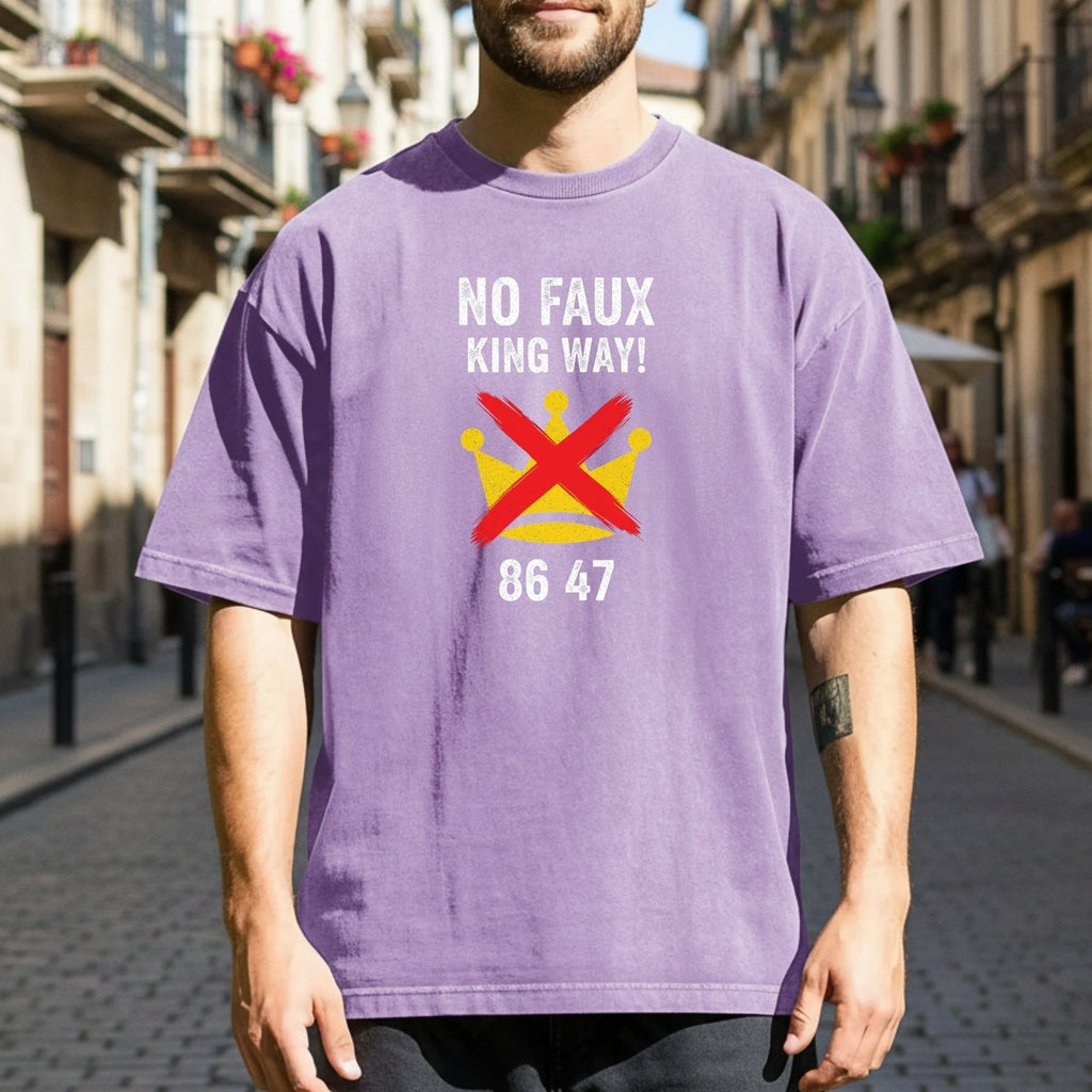 No Faux King Way 8647 Tee – Witty Wordplay Graphic Shirt product image 6