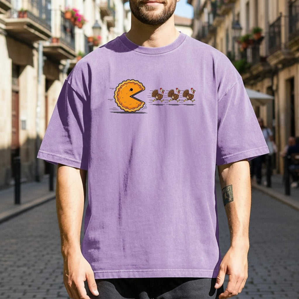 Retro Turkey Chase Shirt – Funny Thanksgiving Pumpkin Pie product image 7