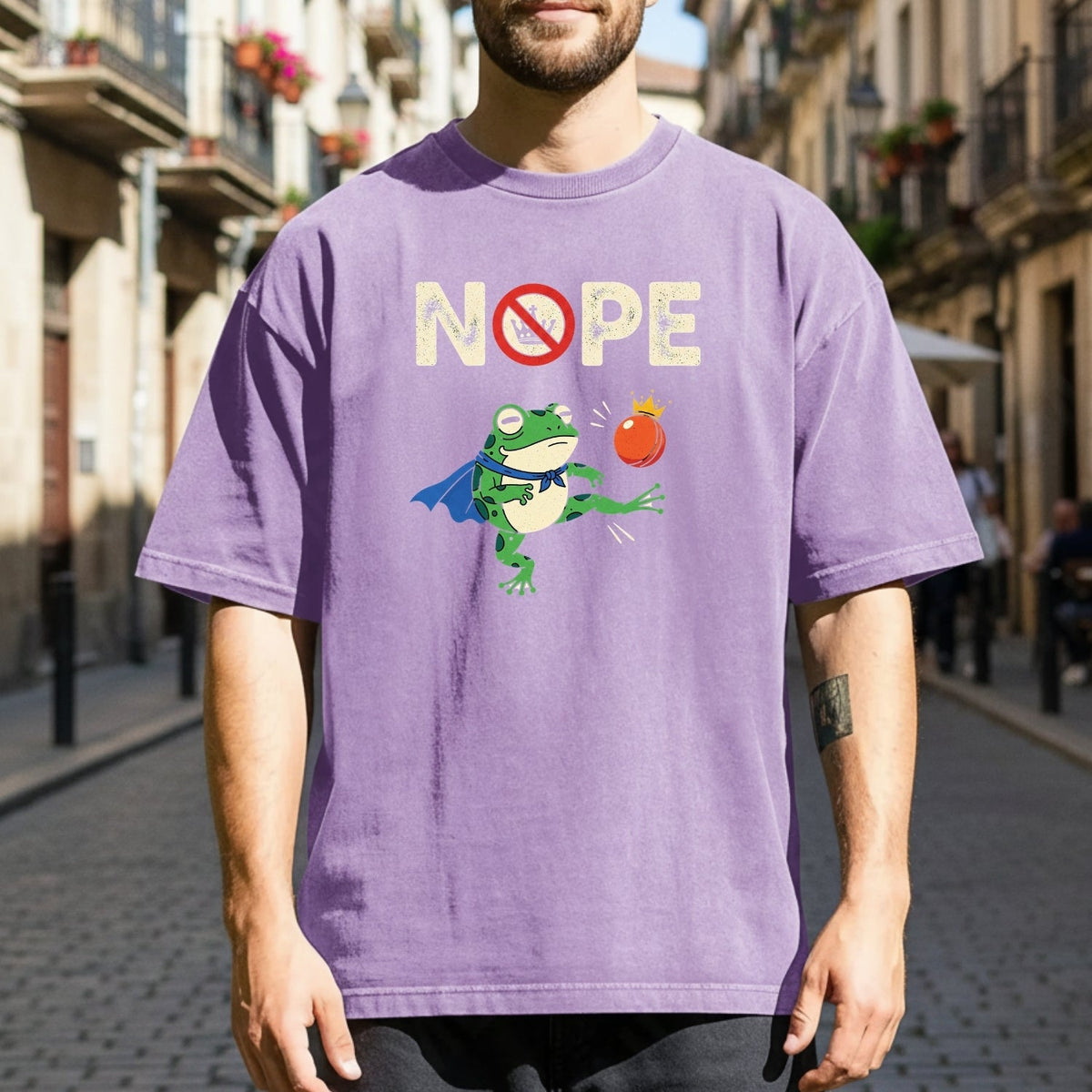 Portland Frog NOPE Meme Tee – Funny Rebellious Unisex product image 6