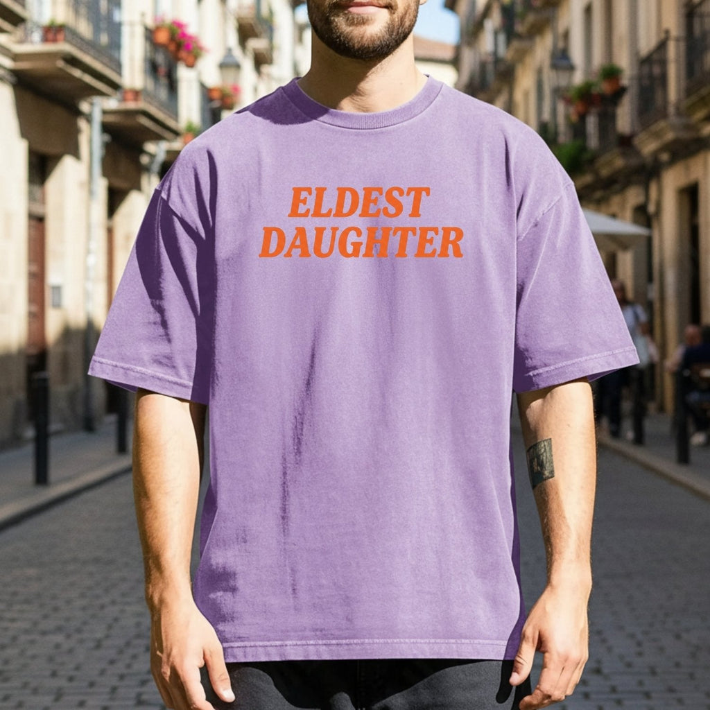 Retro Eldest Daughter Tee – Funny Aesthetic Graphic Shirt product image 7