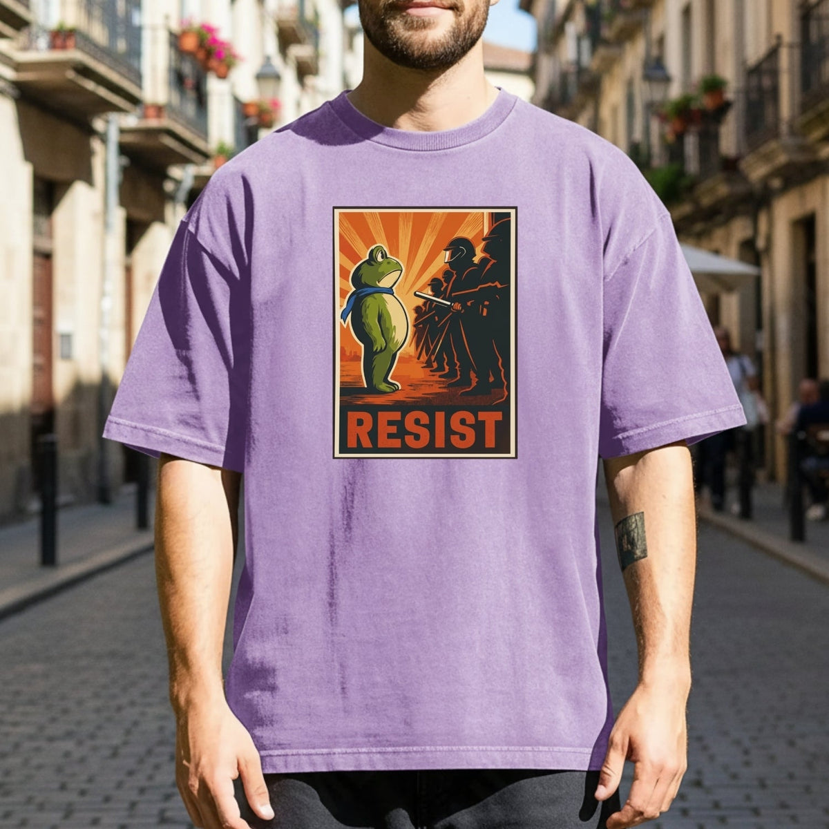 Portland Frog Shirt – Funny Rebel Graphic Tee – No Kings in product image 4
