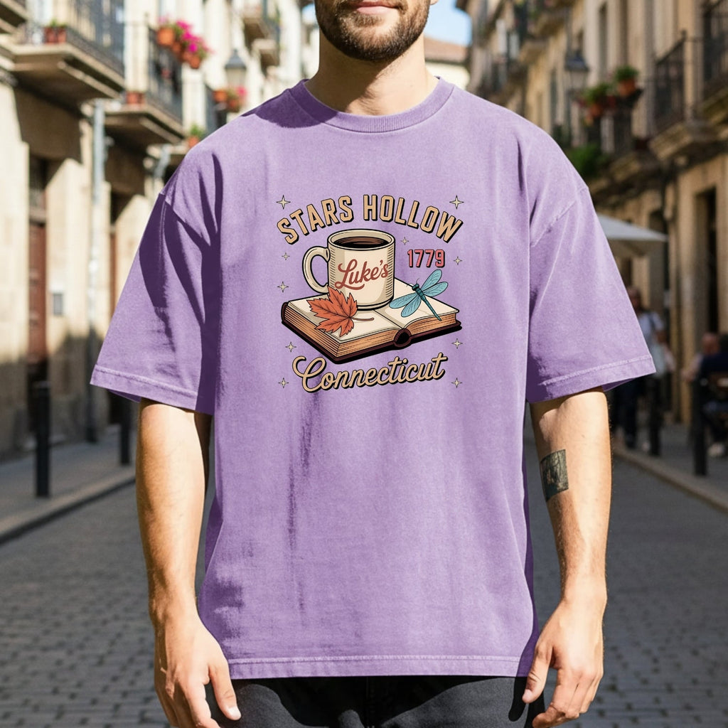 Retro Coffee Shop Tee – Stars Hollow Connecticut 1779 product image 3