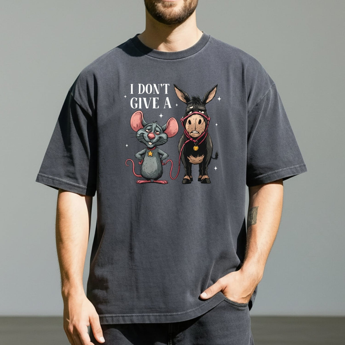 I Don’t Give a Rat’s Tail Shirt – Funny Sarcastic Donkey product image 8