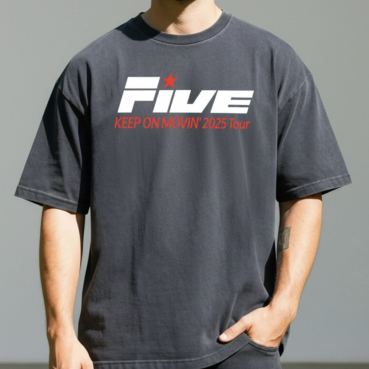 Vintage Five 90s Boyband T-Shirt – Retro Pop Tour-Inspired product image 6