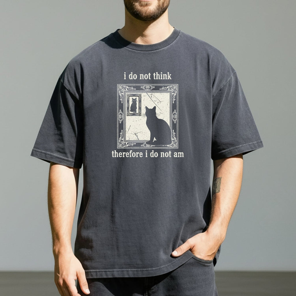 I Do Not Think Therefore I Do Am T-Shirt – Funny Cat Tee – product image 8
