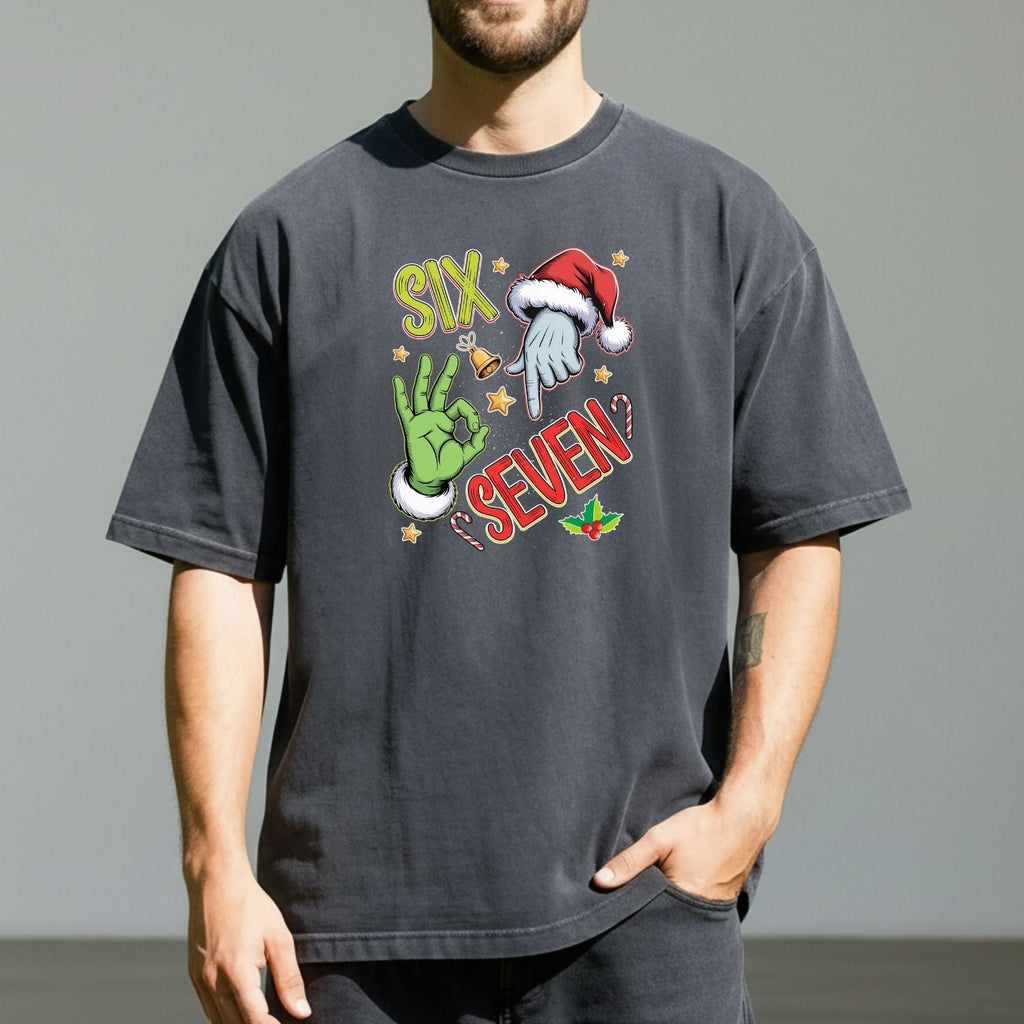 6 7 Christmas T-Shirt – Funny Santa Meme Holiday Tee product image 7