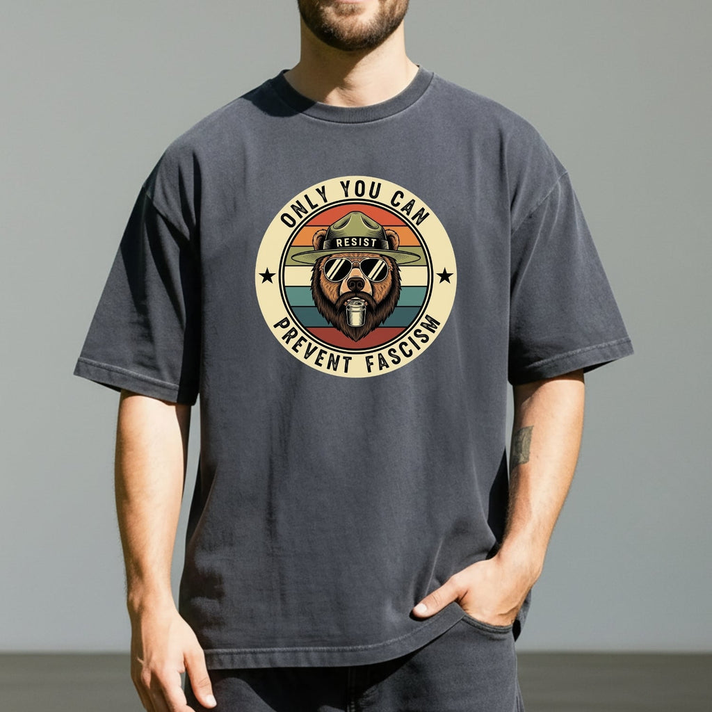 Retro Forest Ranger Bear T-Shirt – Funny Environmental product image 7