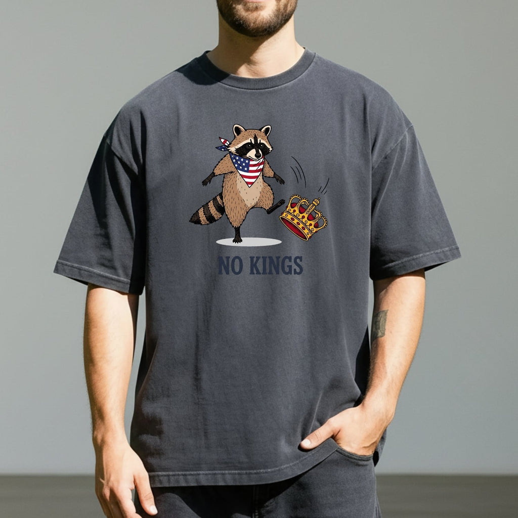 No Kings Raccoon T-Shirt – Funny American Rebel Tee – product image 6