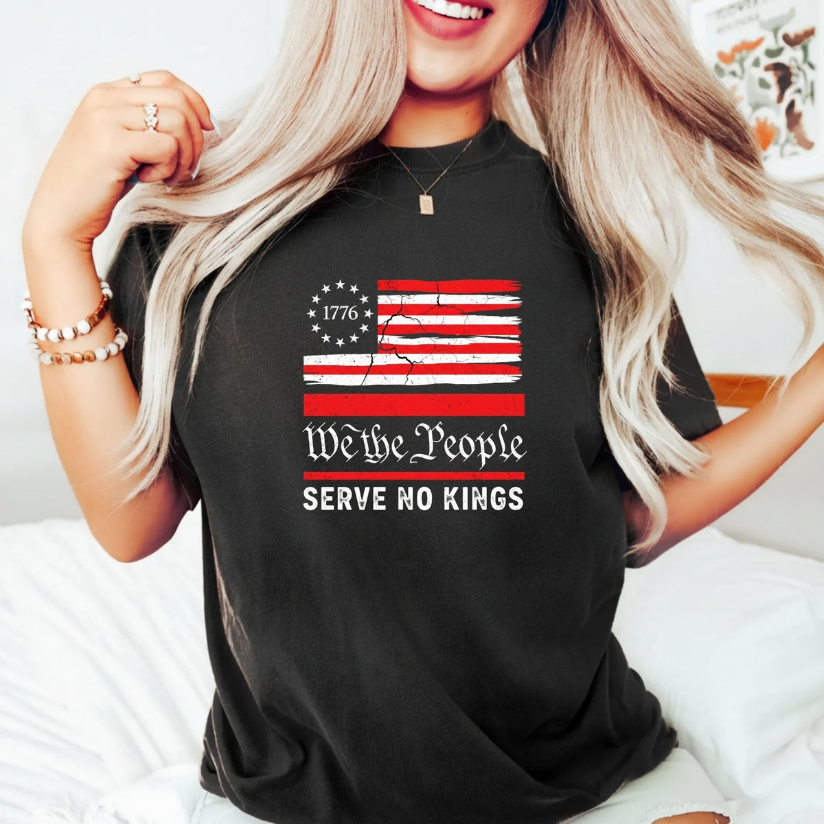 We The People Serve No Kings T-Shirt – Patriotic Freedom product image 8