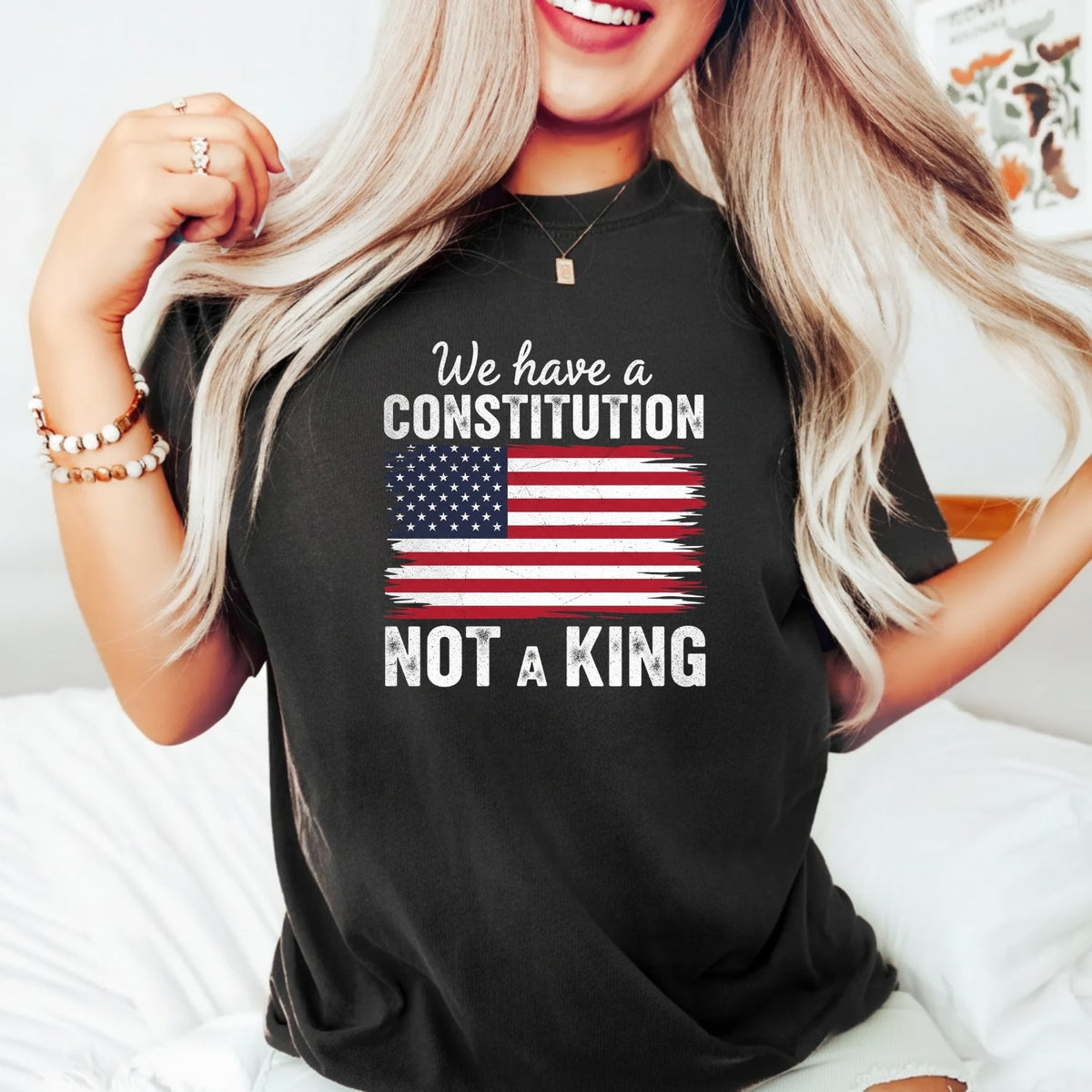 We Have a Constitution No Kings Shirt – Patriotic Freedom product image 8