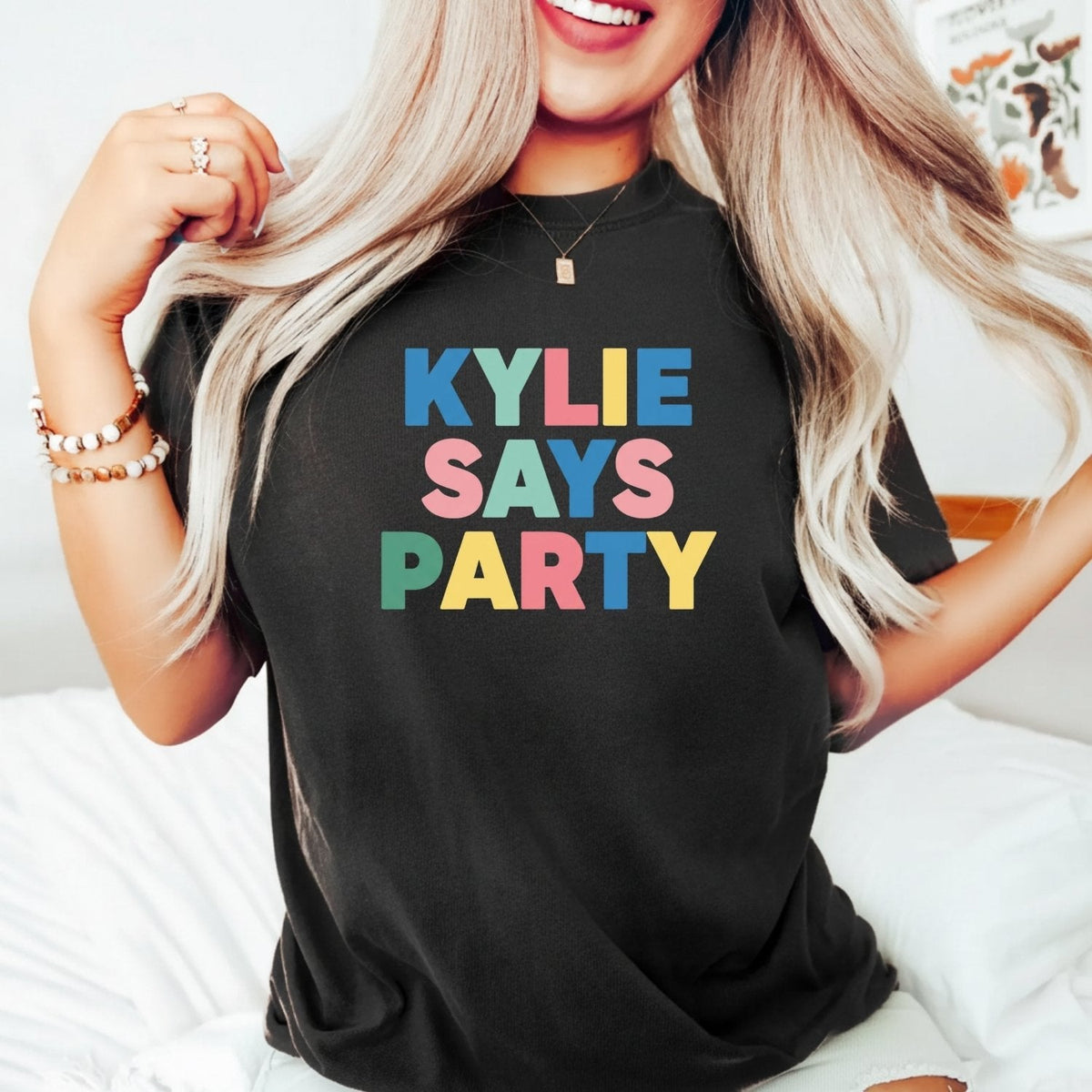 Kylie Says Party Shirt – Retro Disco Pop-Inspired Graphic product image 6