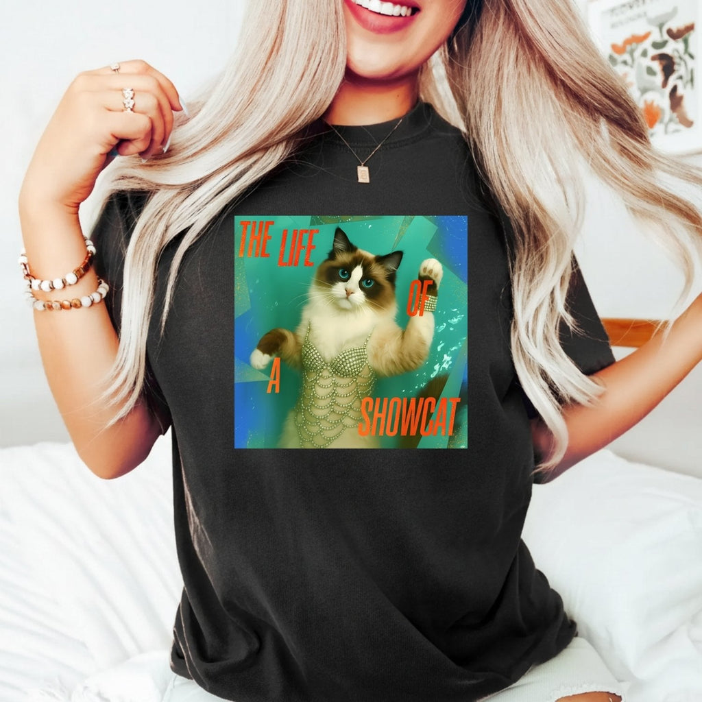 The Life of a Showcat Shirt – Funny Cat Lover Graphic Tee product image 6