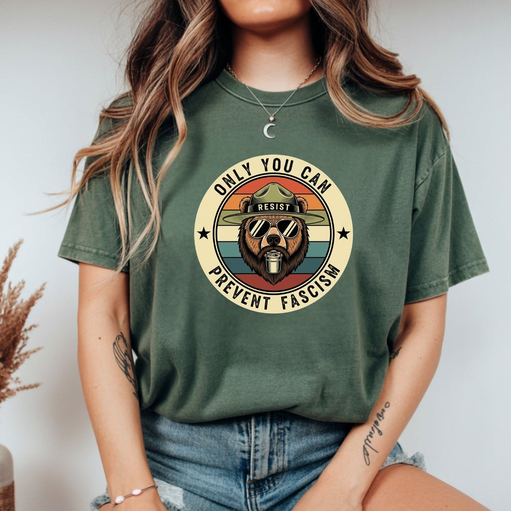 Retro Forest Ranger Bear T-Shirt – Funny Environmental product image 8