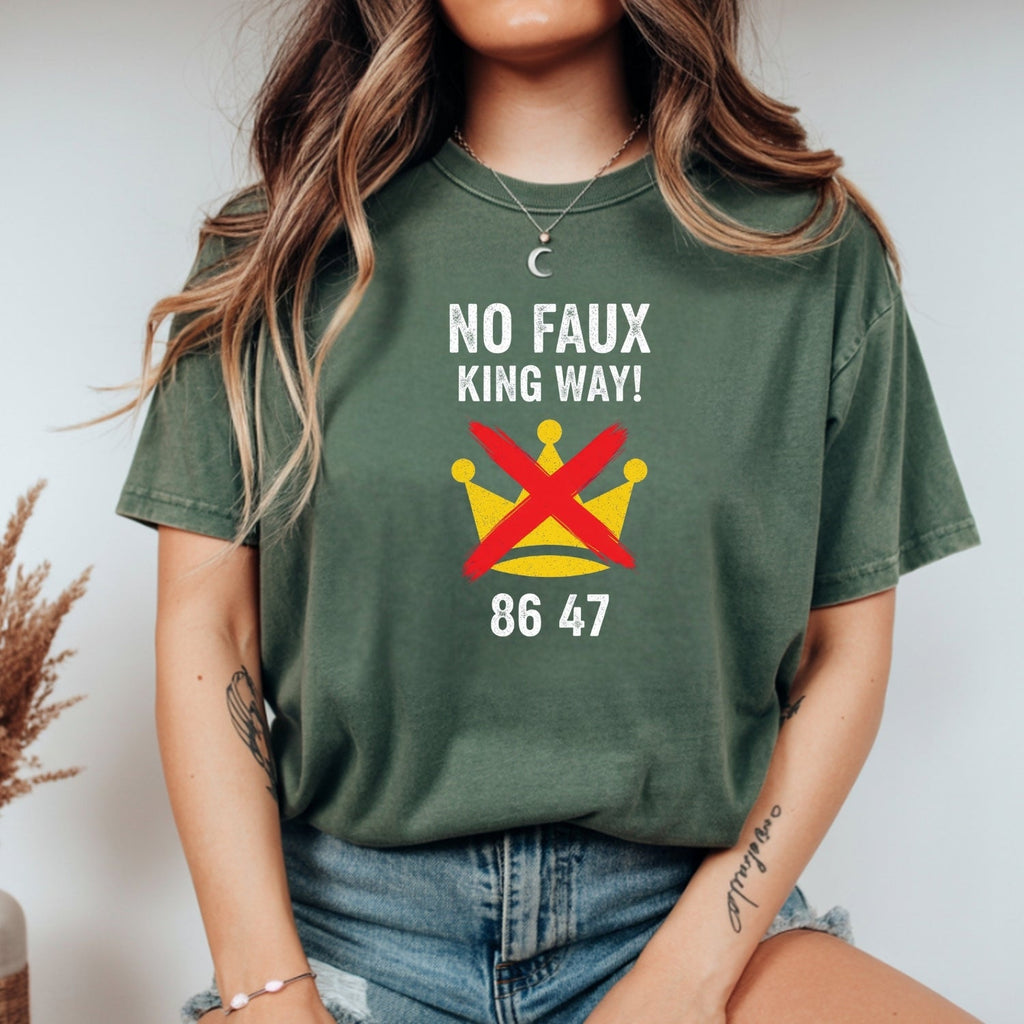 No Faux King Way 8647 Tee – Witty Wordplay Graphic Shirt product image 9