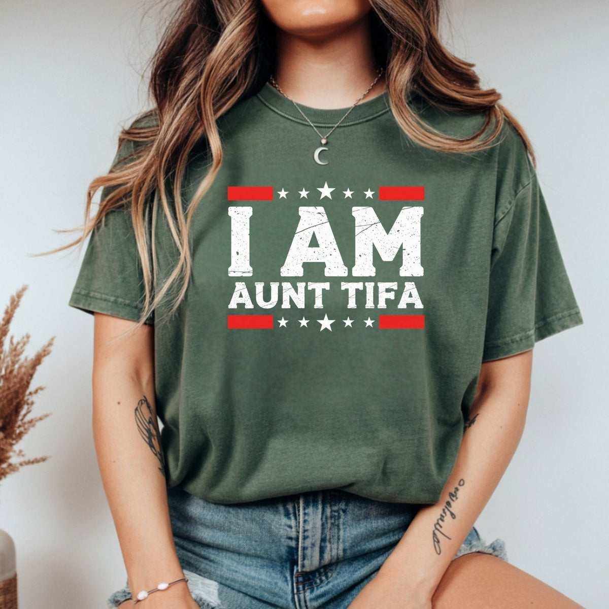 I Am Aunt Tifa T-Shirt – Cute Funny Meme Shirt for Women product image 2