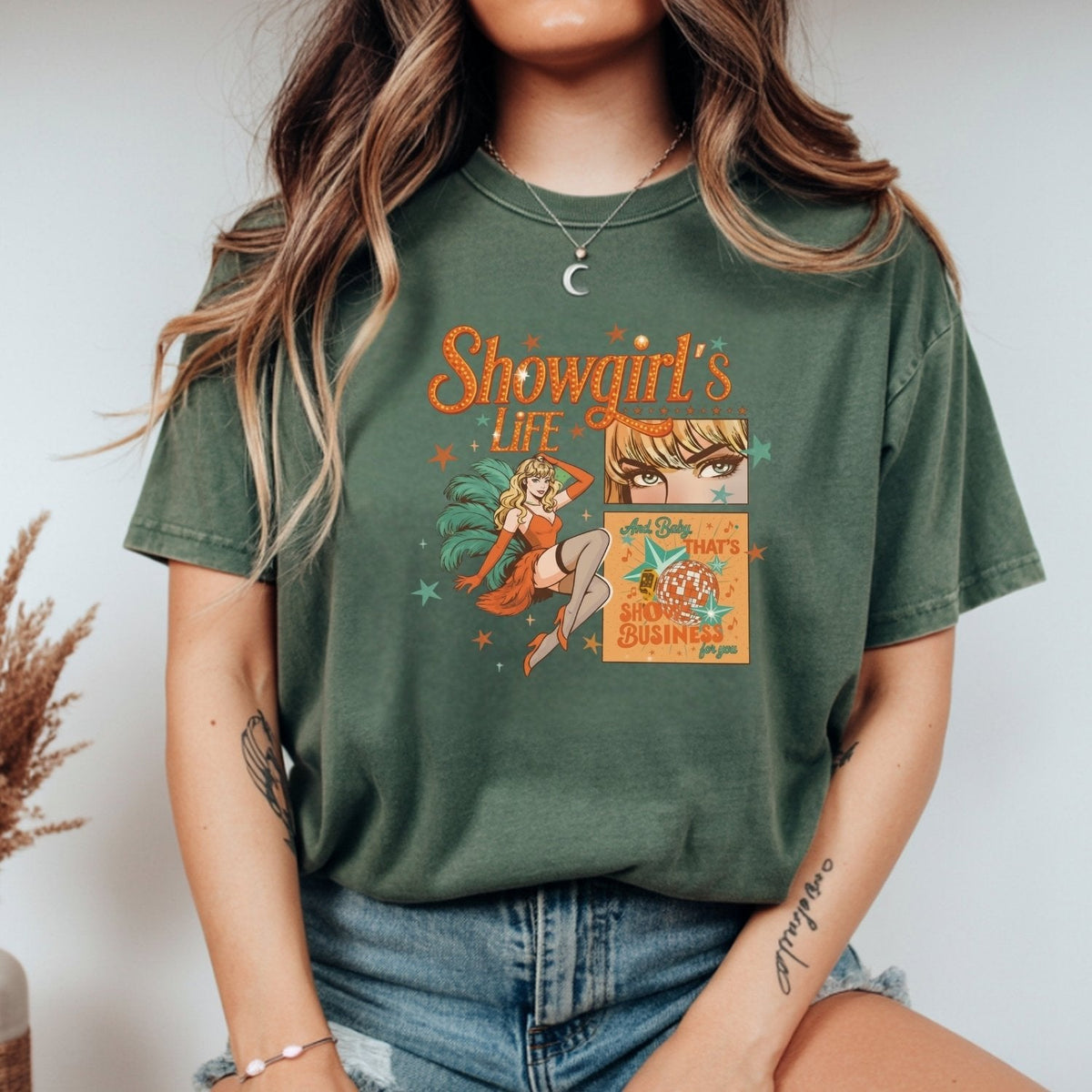 Showgirl Life Era T-Shirt – Vintage Aesthetic Graphic Tee product image 3