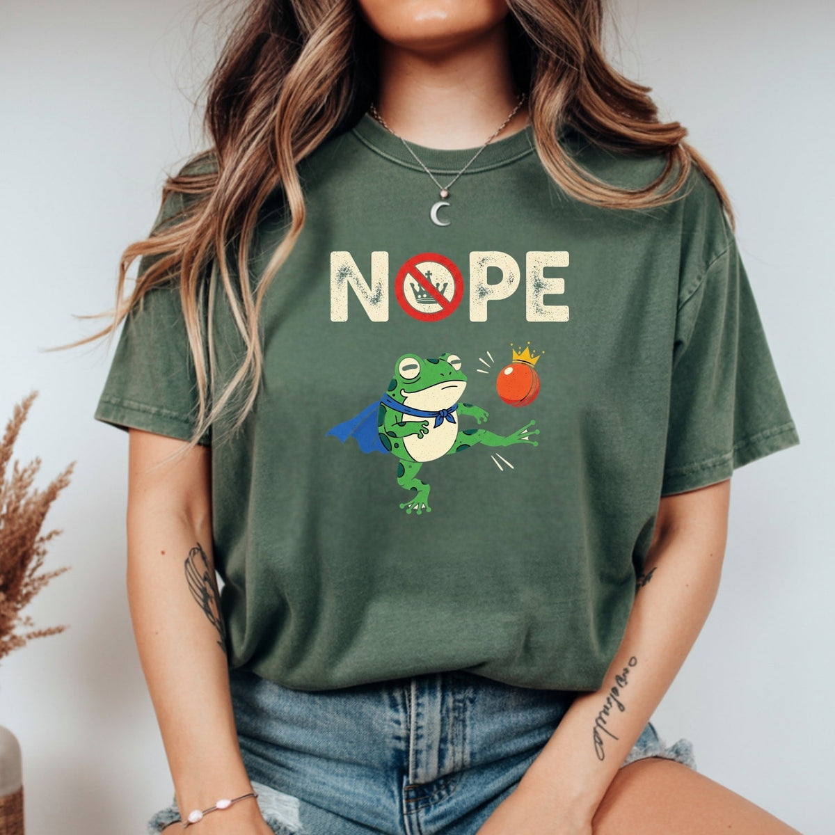 Portland Frog NOPE Meme Tee – Funny Rebellious Unisex product image 9