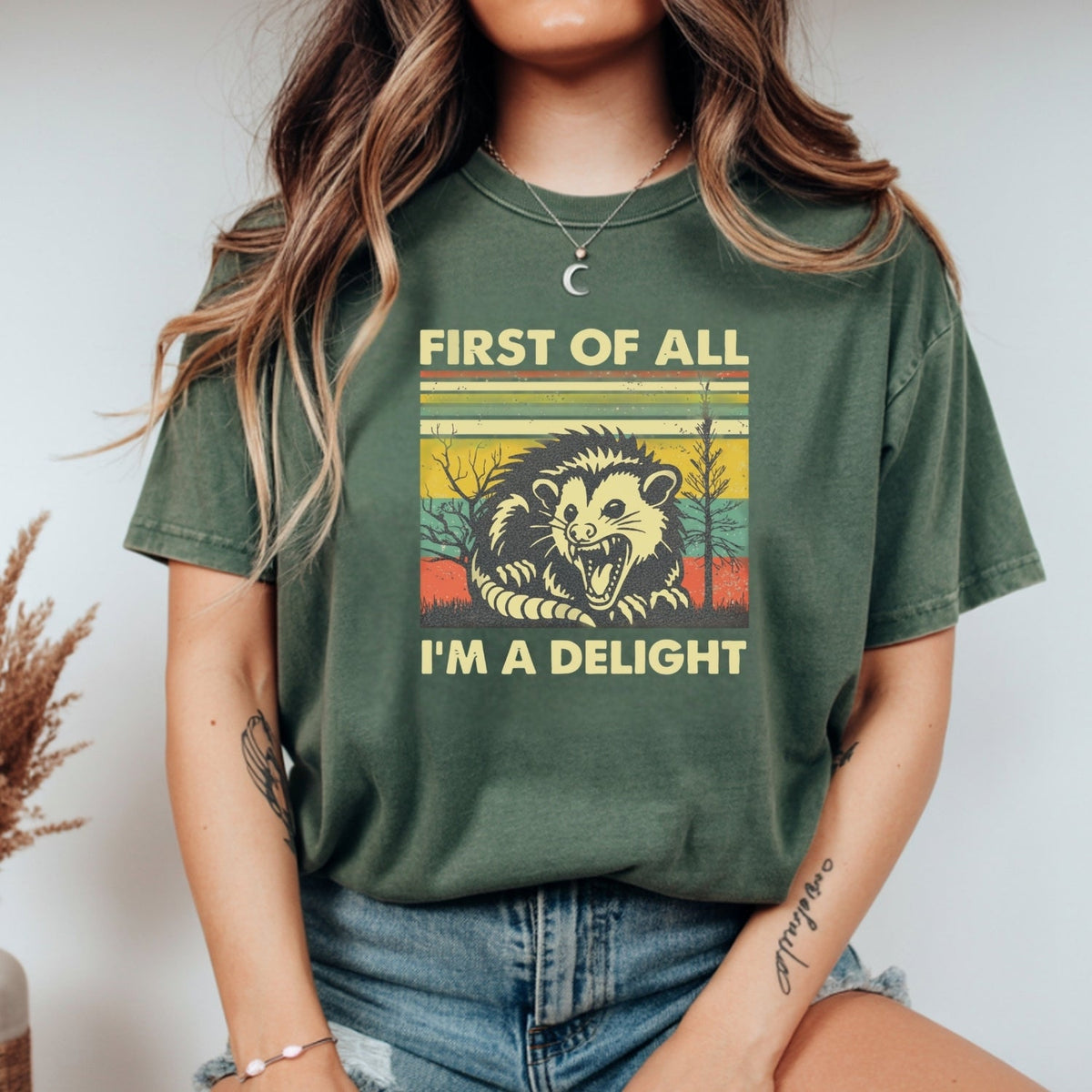 First of All I’m a Delight T-Shirt – Funny Opossum Tee – product image 8