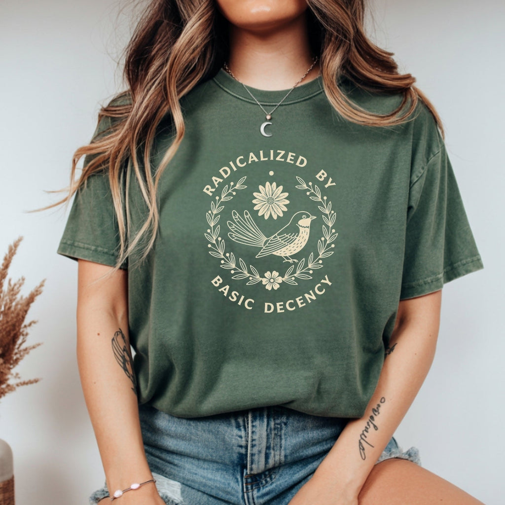 Radicalized by Basic Decency Shirt – Unisex Comfort Tee – product image 6