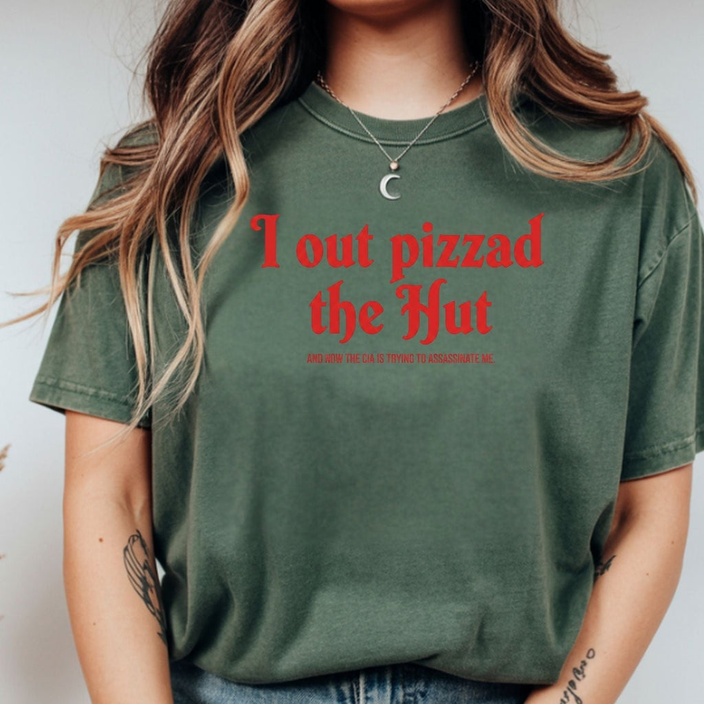 I Out Pizza the Hut CIA Assassinate Me T-Shirt - Retro Y2K product image 10