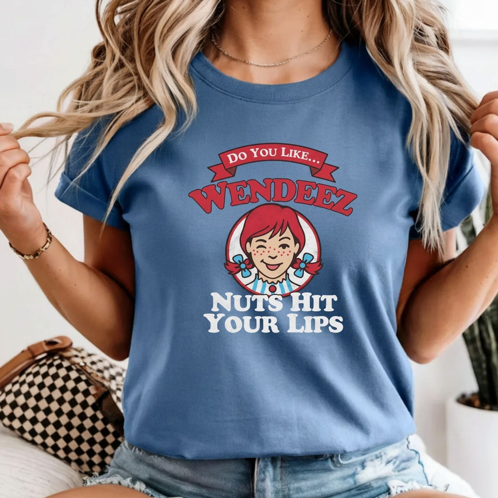 Wendeez Nuts Hit Your Lips Funny Retro Meme Shirt – Cheeky product image 11