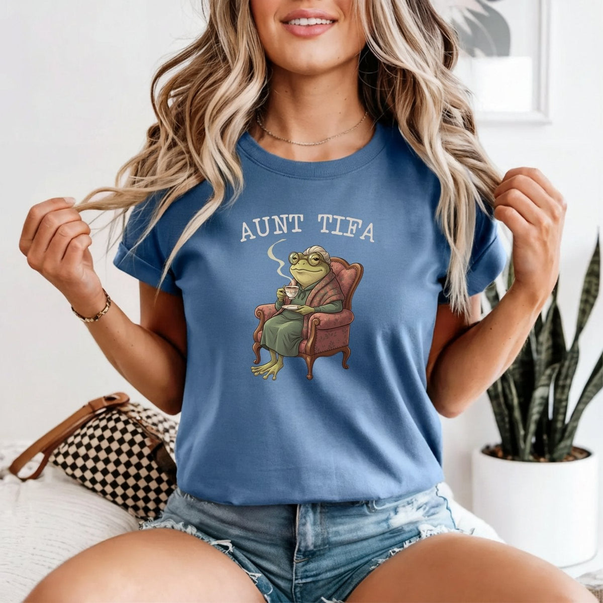 Aunt Tifa Frog T-Shirt – Funny Meme Graphic Tee product image 4