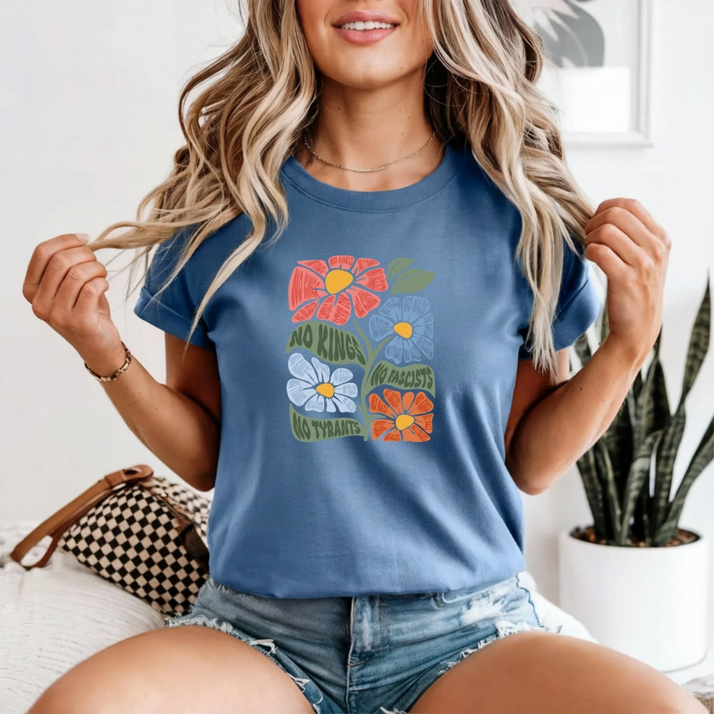 No Kings No Tyrants T-Shirt - Patriotic Democracy Graphic product image 9