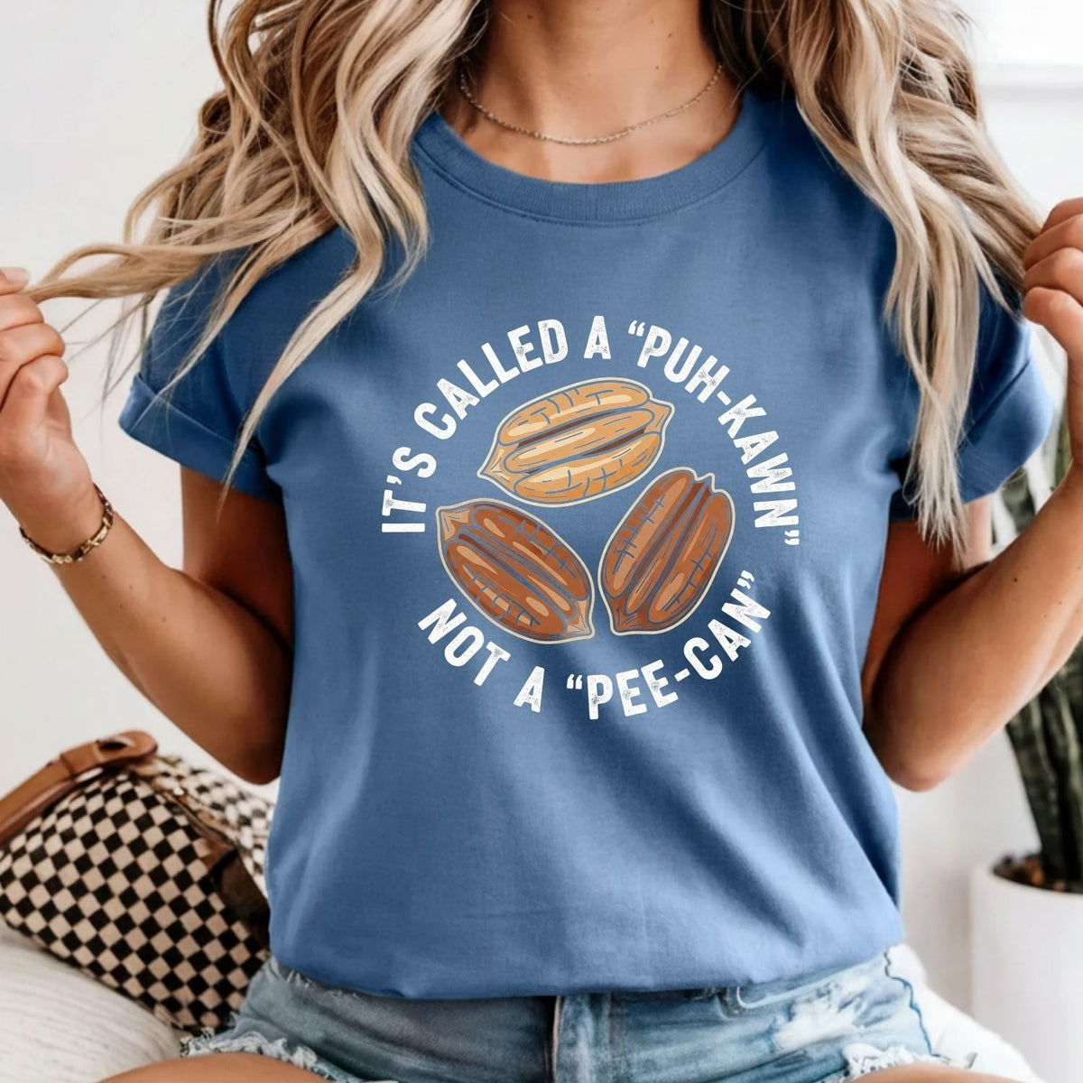 Sarcastic Pecan Pun T-Shirt - Puh-Kawn Not Pee-Can Funny product image 11