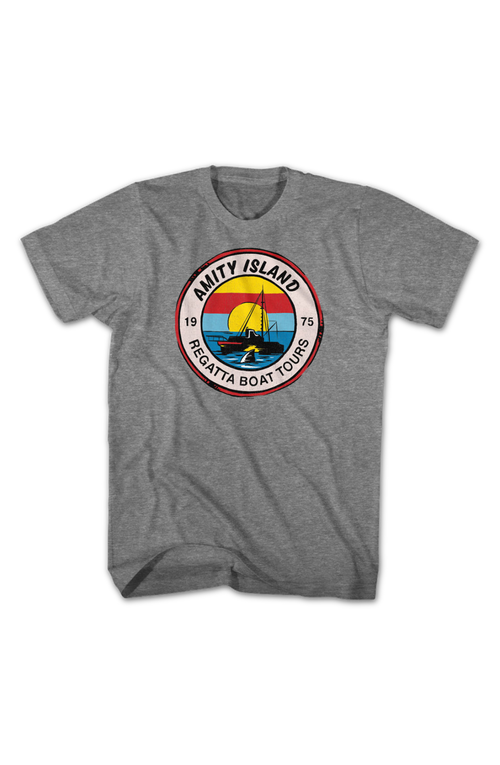 1975 Amity Island Regatta Boat Tours Jaws T-Shirt product image 2